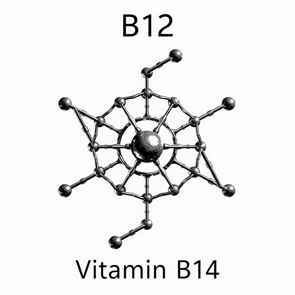 Molekulare Struktur von Vitamin B12